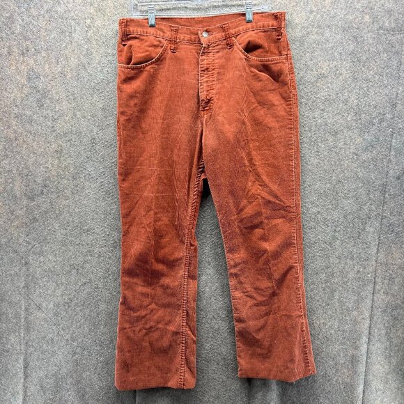 Vintage Levi's Pants Mens 34x30 Adult Orange Courduroy Straight Fit Cotton Y2K - Picture 1 of 9
